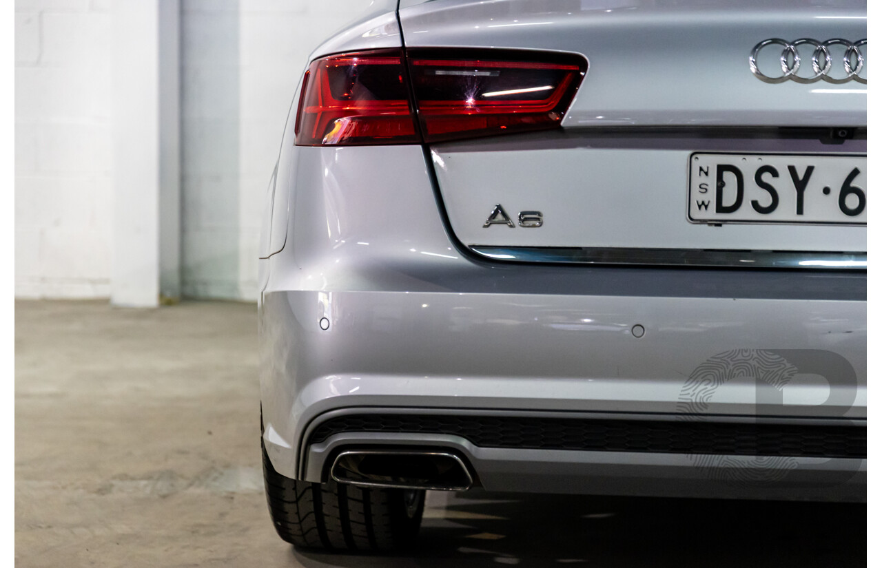 07/2017 Audi A6 S-Line 2.0 TFSI S-Tronic Quattro (AWD) 4GC MY18 4d Sedan Florett Silver Turbo 2.0L