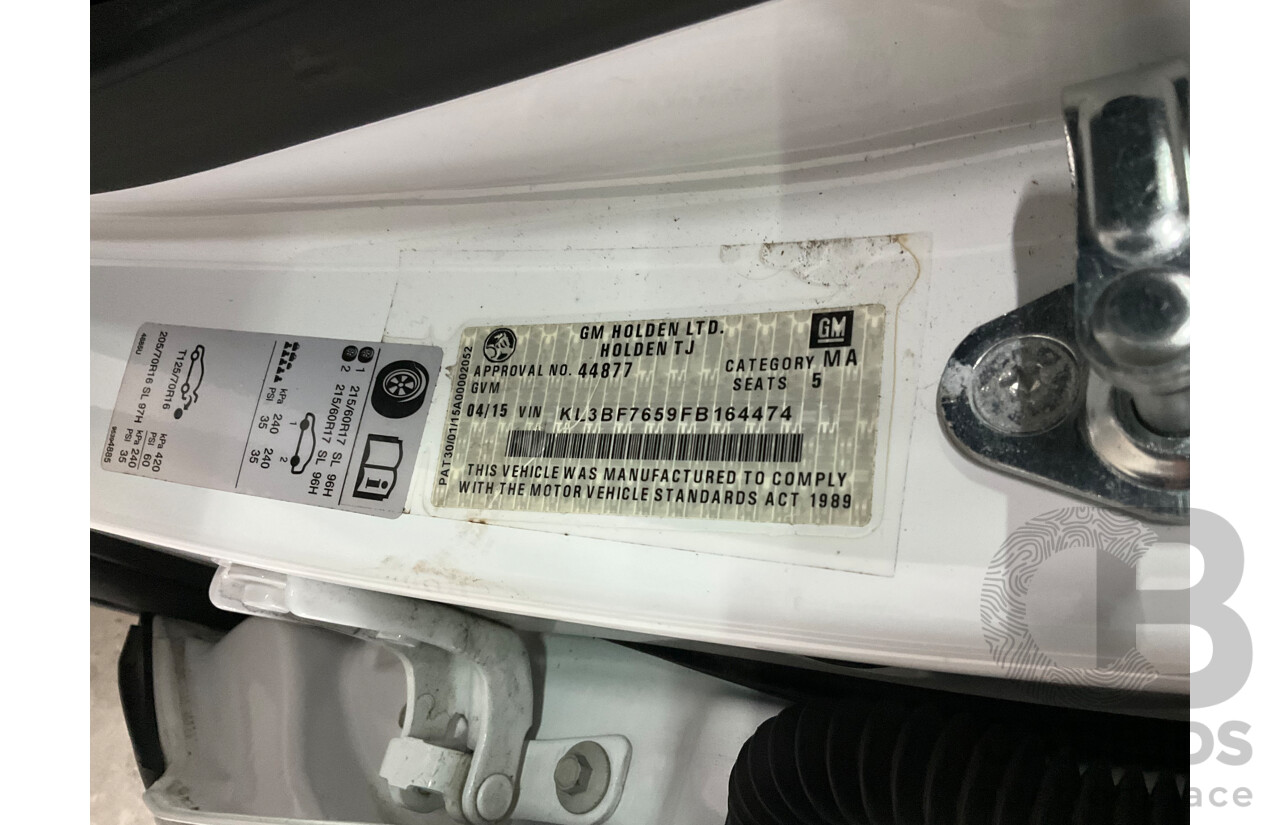 4/2015 Holden Trax LS Active TJ MY15 4d Wagon Summit White Turbo 1.8L