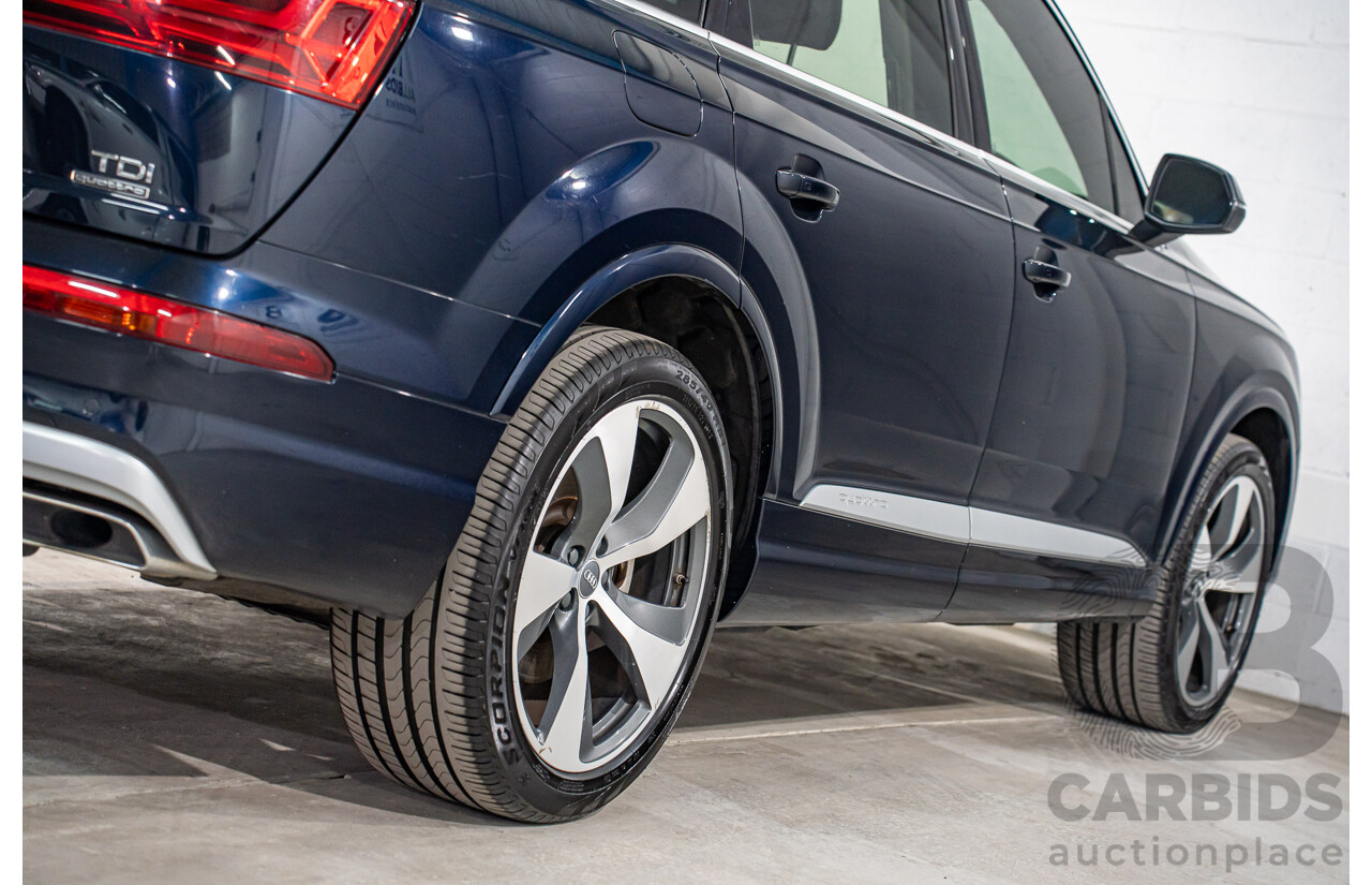 12/2016 Audi Q7 3.0 TDI Quattro (160KW AWD) 4M MY17 4d Wagon Ink Blue Pearl Turbo Diesel V6 3.0L - 7 Seater