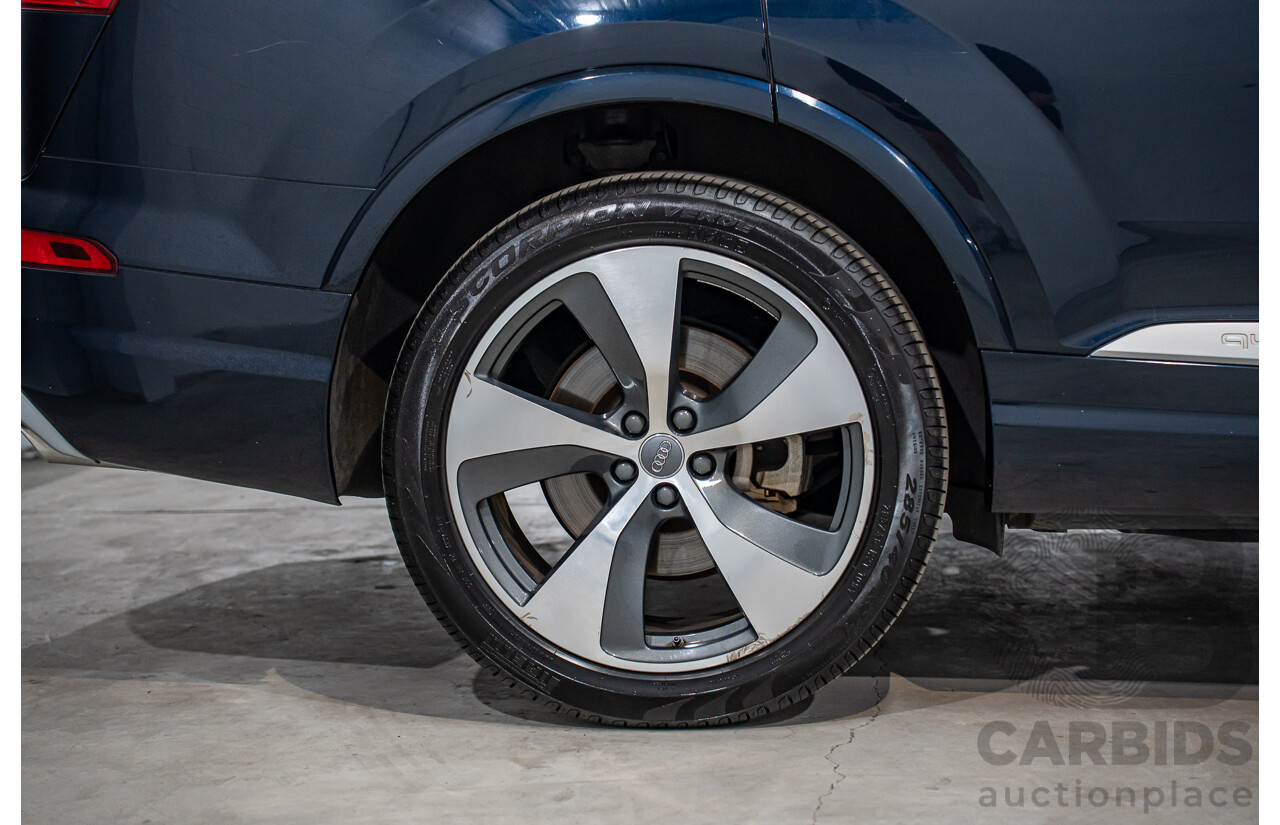 12/2016 Audi Q7 3.0 TDI Quattro (160KW AWD) 4M MY17 4d Wagon Ink Blue Pearl Turbo Diesel V6 3.0L - 7 Seater