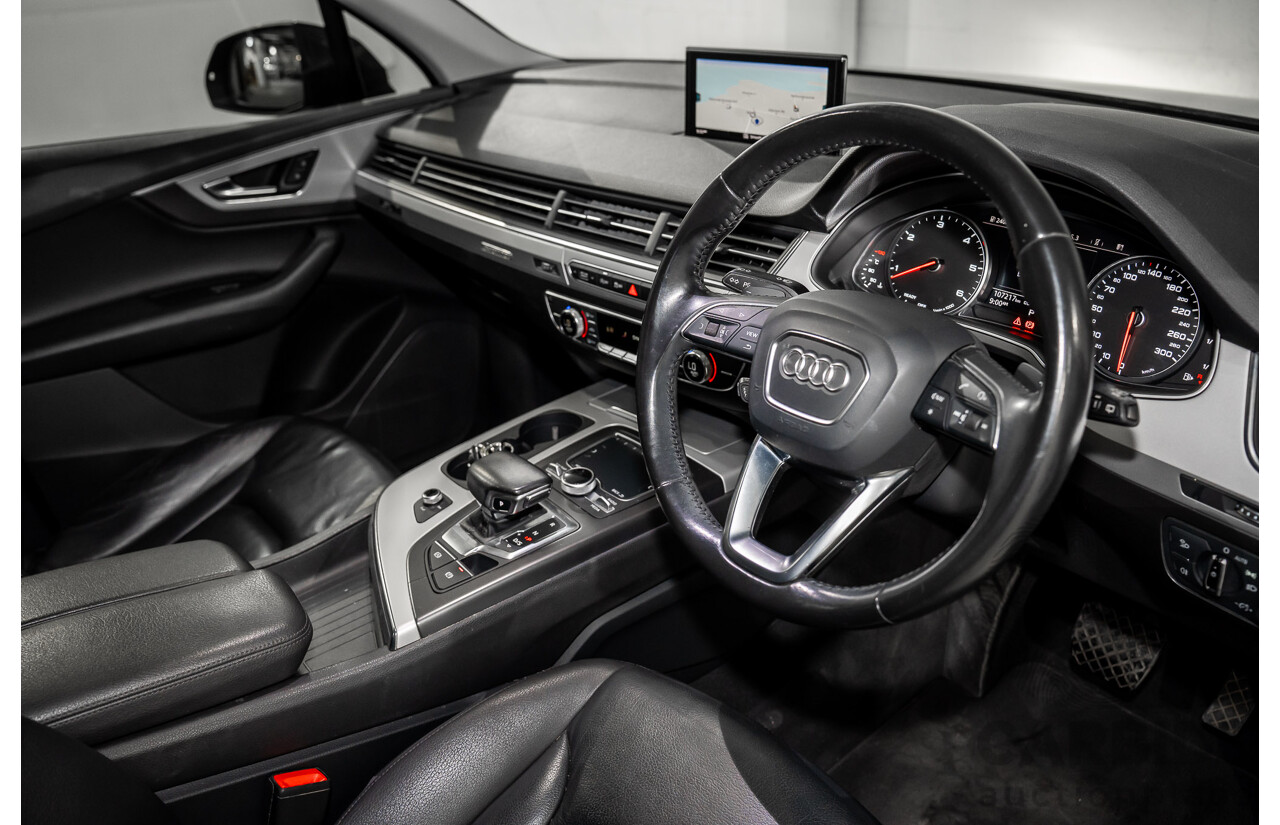 12/2016 Audi Q7 3.0 TDI Quattro (160KW AWD) 4M MY17 4d Wagon Ink Blue Pearl Turbo Diesel V6 3.0L - 7 Seater
