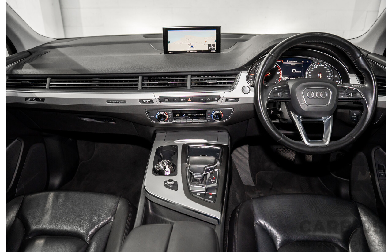 12/2016 Audi Q7 3.0 TDI Quattro (160KW AWD) 4M MY17 4d Wagon Ink Blue Pearl Turbo Diesel V6 3.0L - 7 Seater