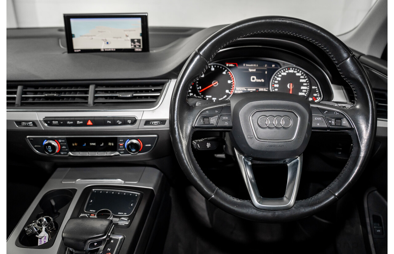 12/2016 Audi Q7 3.0 TDI Quattro (160KW AWD) 4M MY17 4d Wagon Ink Blue Pearl Turbo Diesel V6 3.0L - 7 Seater