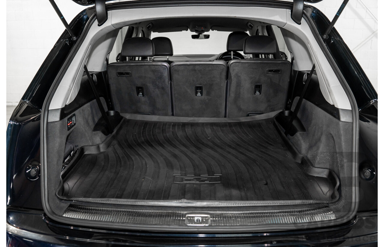 12/2016 Audi Q7 3.0 TDI Quattro (160KW AWD) 4M MY17 4d Wagon Ink Blue Pearl Turbo Diesel V6 3.0L - 7 Seater