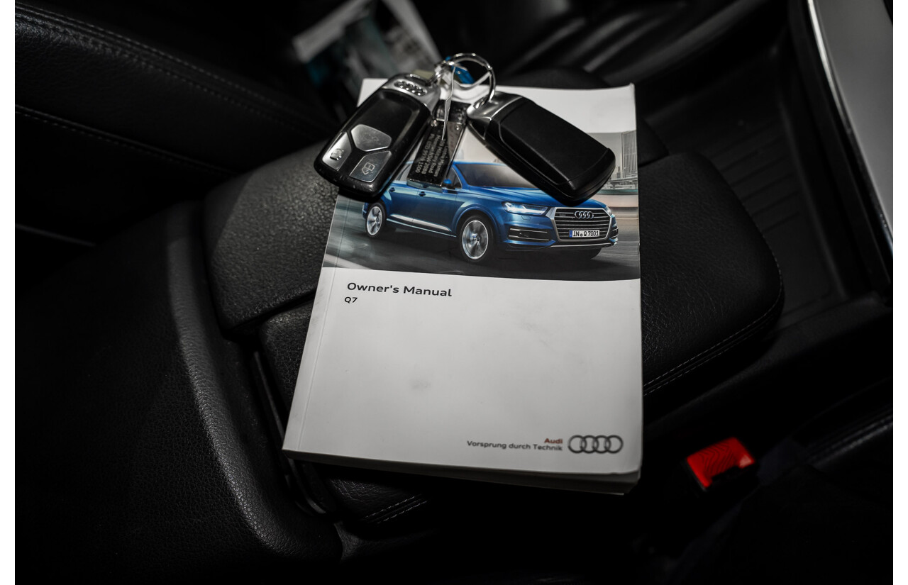 12/2016 Audi Q7 3.0 TDI Quattro (160KW AWD) 4M MY17 4d Wagon Ink Blue Pearl Turbo Diesel V6 3.0L - 7 Seater