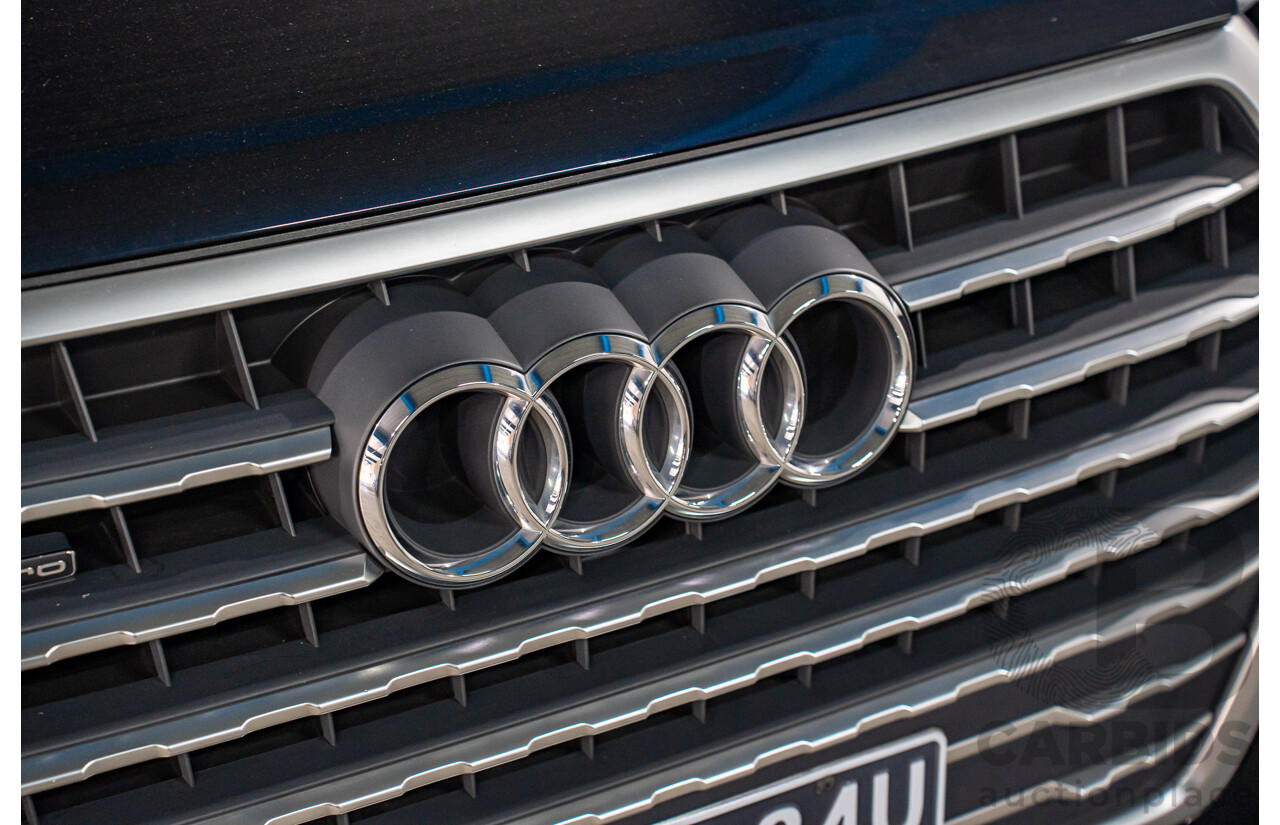 12/2016 Audi Q7 3.0 TDI Quattro (160KW AWD) 4M MY17 4d Wagon Ink Blue Pearl Turbo Diesel V6 3.0L - 7 Seater