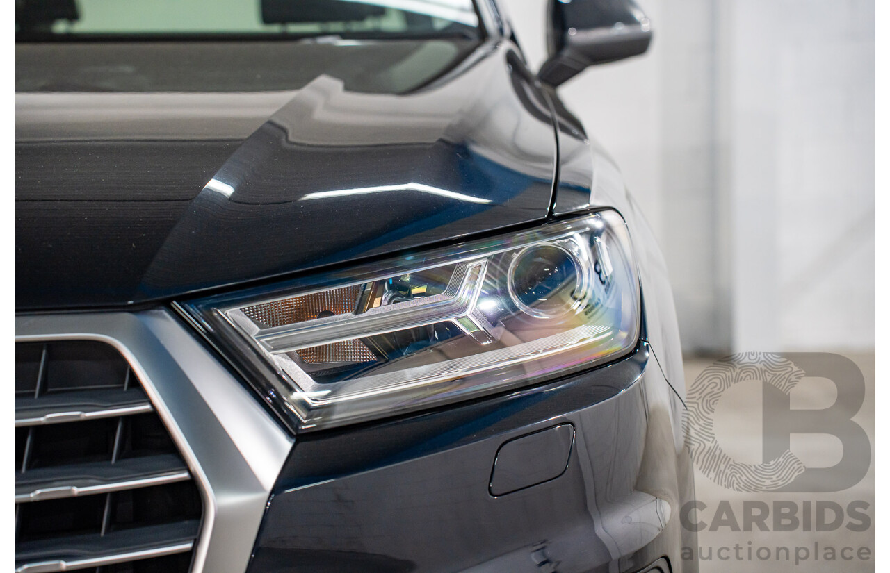 12/2016 Audi Q7 3.0 TDI Quattro (160KW AWD) 4M MY17 4d Wagon Ink Blue Pearl Turbo Diesel V6 3.0L - 7 Seater