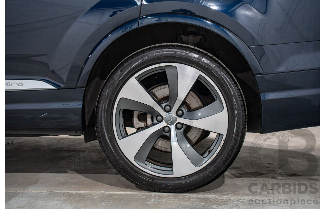 12/2016 Audi Q7 3.0 TDI Quattro (160KW AWD) 4M MY17 4d Wagon Ink Blue Pearl Turbo Diesel V6 3.0L - 7 Seater