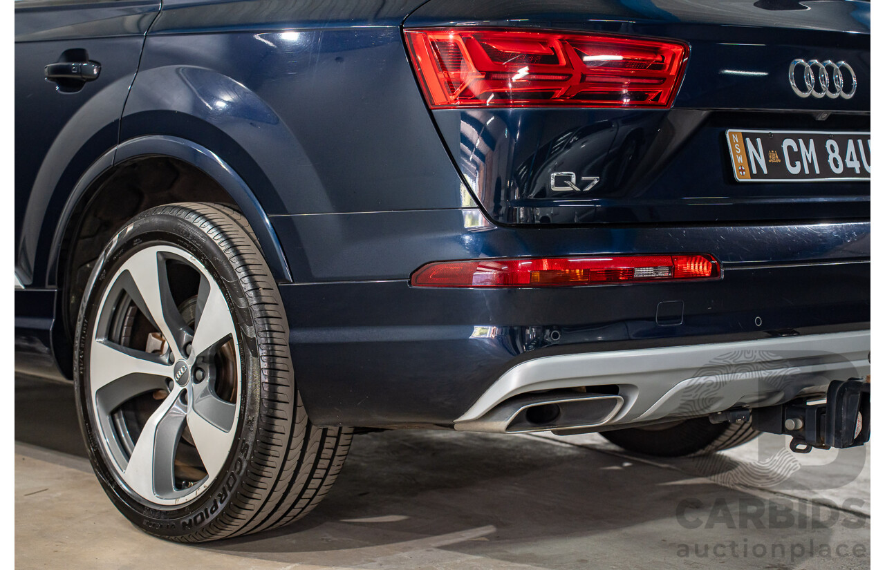 12/2016 Audi Q7 3.0 TDI Quattro (160KW AWD) 4M MY17 4d Wagon Ink Blue Pearl Turbo Diesel V6 3.0L - 7 Seater