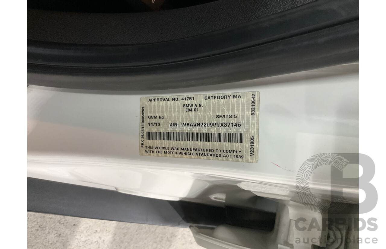 11/2013 BMW X1 sDrive 18d E84 MY13 4d Wagon Alpine White Turbo Diesel 2.0L
