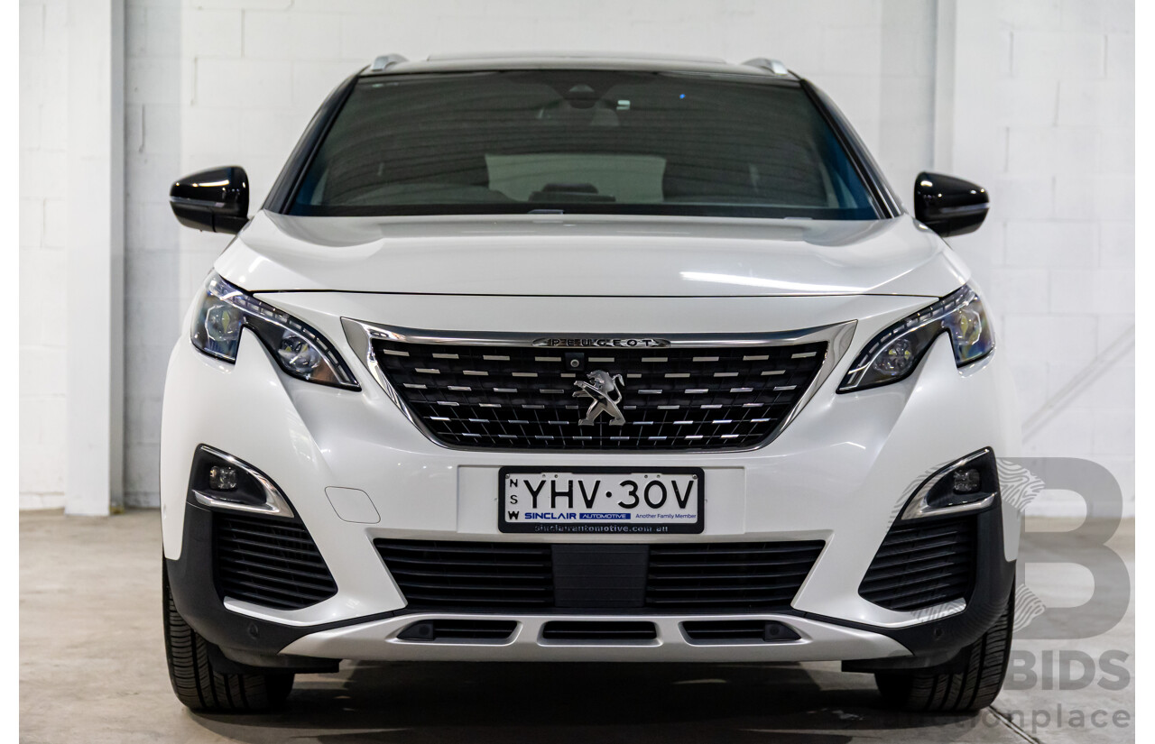 02/2018 Peugeot 5008 GT Line (FWD) P87 MY18.5 4d Wagon Pearl White Turbo 1.6L - 7 Seater