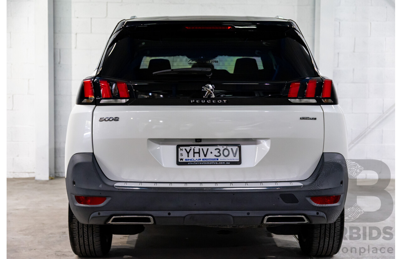 02/2018 Peugeot 5008 GT Line (FWD) P87 MY18.5 4d Wagon Pearl White Turbo 1.6L - 7 Seater