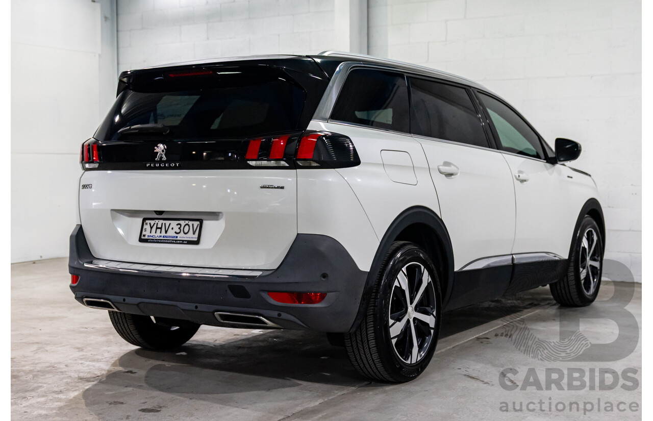 02/2018 Peugeot 5008 GT Line (FWD) P87 MY18.5 4d Wagon Pearl White Turbo 1.6L - 7 Seater