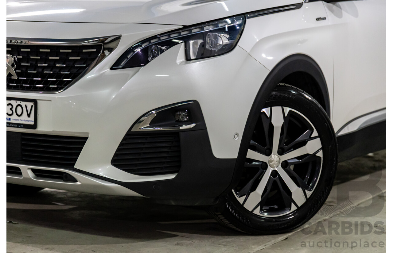 02/2018 Peugeot 5008 GT Line (FWD) P87 MY18.5 4d Wagon Pearl White Turbo 1.6L - 7 Seater