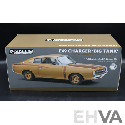 Classic Carlectables  1:18 Limited Edition Diecast Model E49 Charger 'Big Tank'-  50 Th Anniversary Gold Livery - Brand New