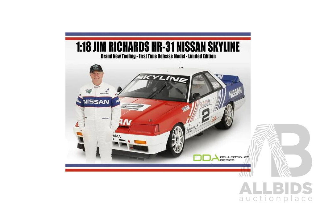 DDA 1:18 Limited Edition Jim Richards HR-31 Nissan Skyline  - Brand New