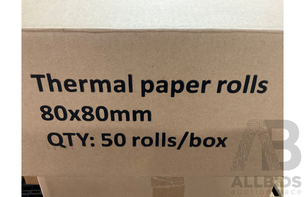 Thermal Paper Rolls - 80x80mm - Lot of 150 Rolls