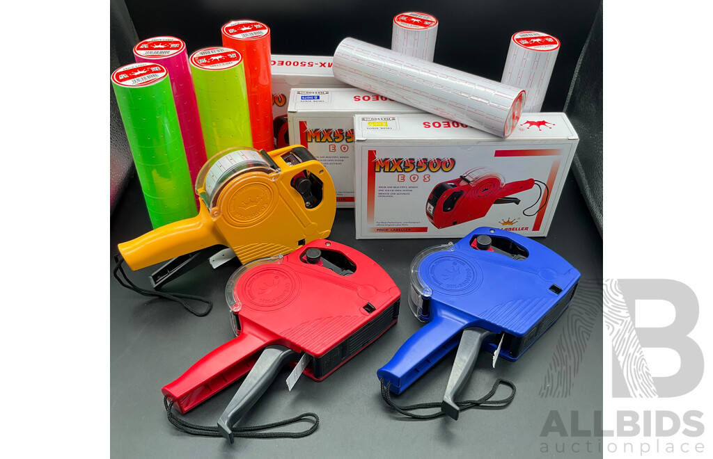 MX5500 EOS Price Labellers and Tags Labels Refills - Lot of 81