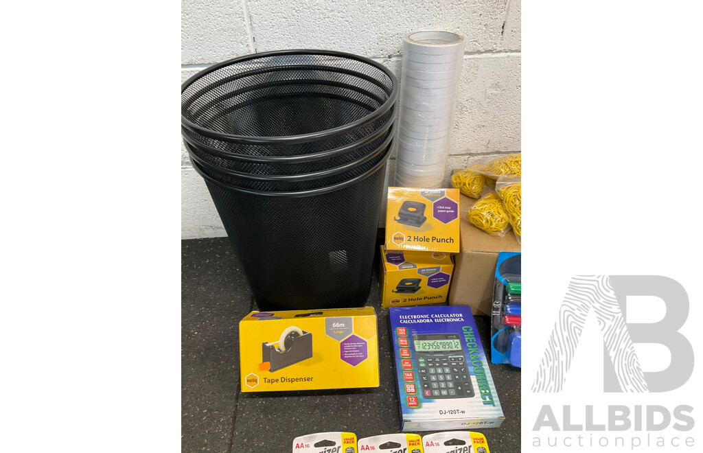 Huge Bundle of Assorted Office Accessories - Lot of 135