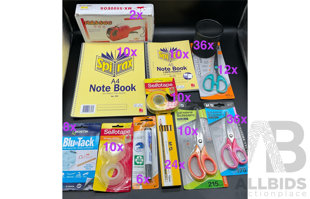 Huge Bundle of Assorted Office Accessories - Lot of 186