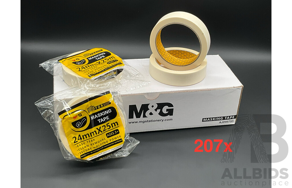 M&G Masking Tape (24mm X 25m)  - Lot of 207