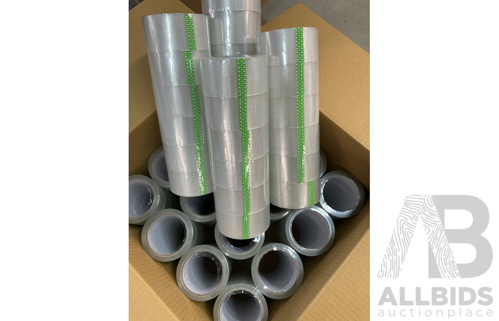 Clear Adhesive Packing Tape 48mm - Lot of 120