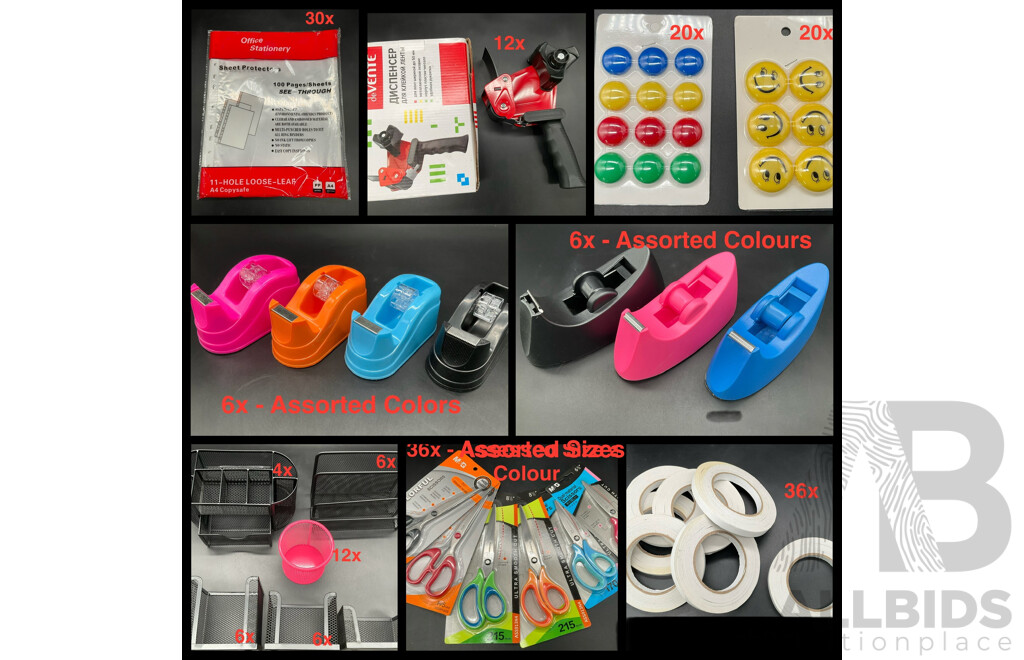 Huge Bundle of Assorted Office Accessories - Lot of 206