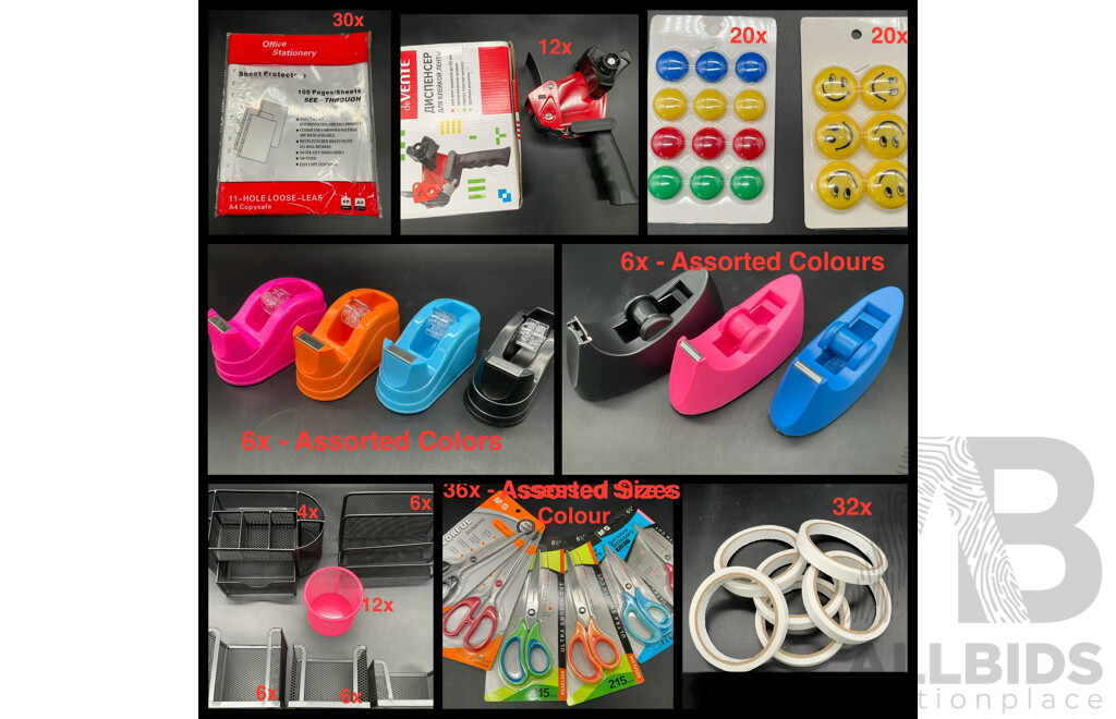 Huge Bundle of Assorted Office Accessories - Lot of 202