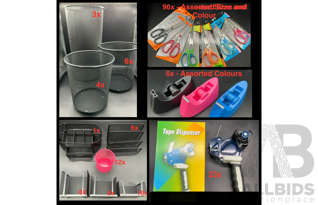 Huge Bundle of Assorted Office Accessories - Lot of 189