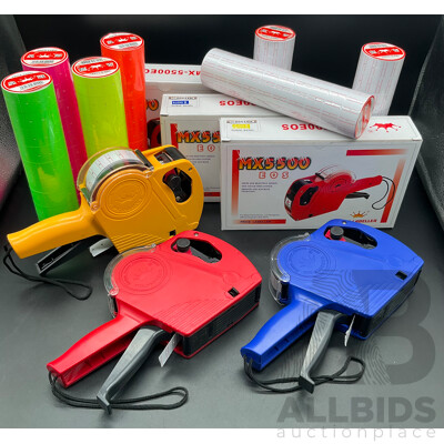MX5500 EOS Price Labellers and Tags Labels Refills - Lot of 81