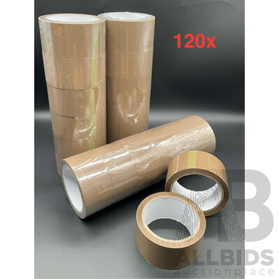 Brown Adhesive Packing Tape 48mm - Lot of 120