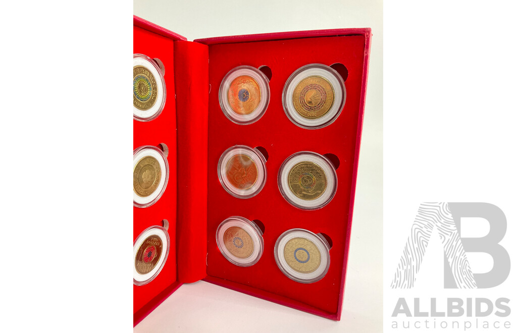 Twelve Australian Commemorative Two Dollar Coins Including 2013 Coronation, 2016 Fifty Years Decimal Currency, 2018 Armistice, 2019 Police Remembrance, 2018 Lest We Forget, 2024 War Animals.......