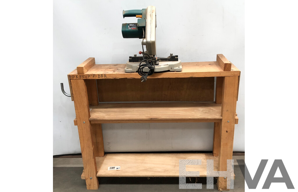 Ryobi 210mm Handyline Electric Compound Mitre Saw and Custom Built Bench