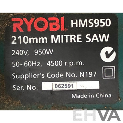 Ryobi 210mm Handyline Electric Compound Mitre Saw and Custom Built Bench