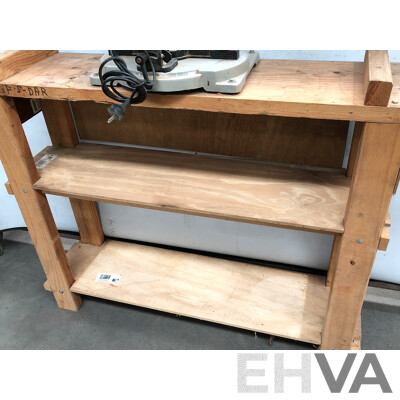 Ryobi 210mm Handyline Electric Compound Mitre Saw and Custom Built Bench