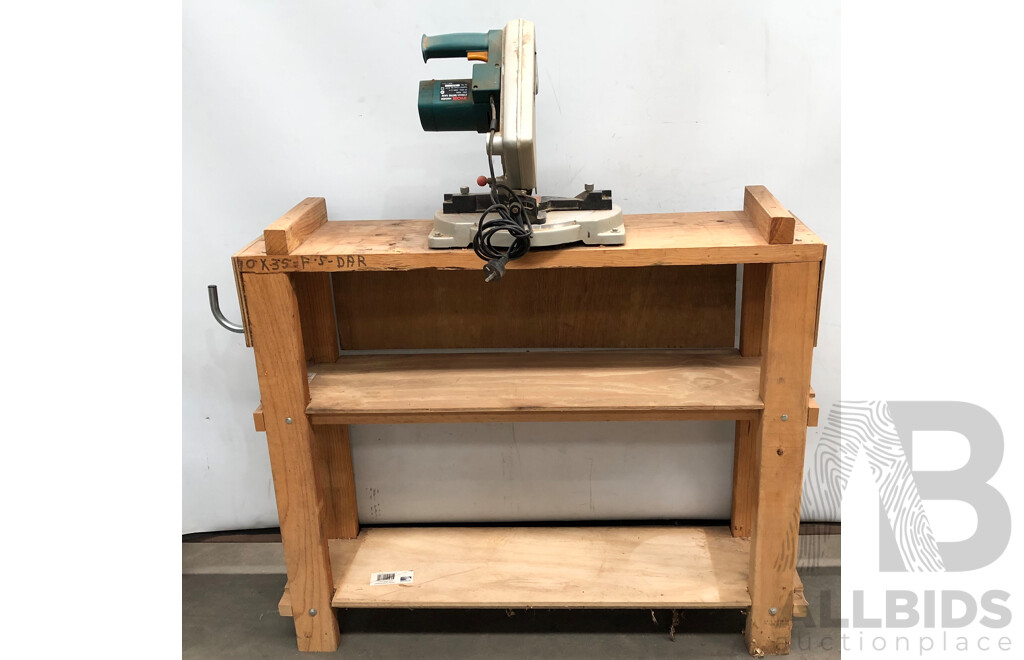Ryobi 210mm Handyline Electric Compound Mitre Saw and Custom Built Bench