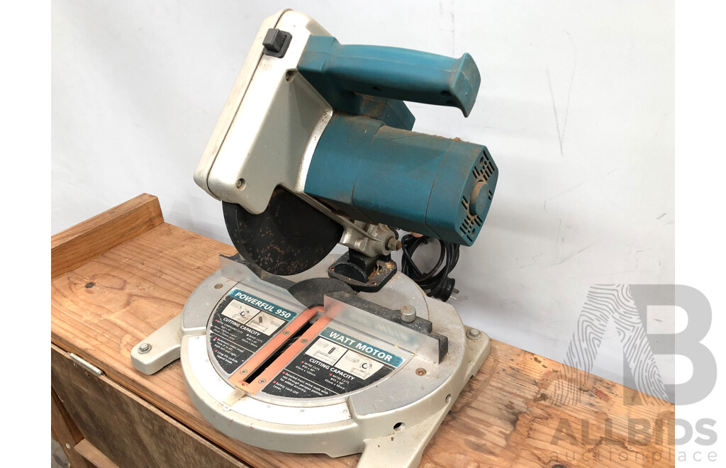 Ryobi 210mm Handyline Electric Compound Mitre Saw and Custom Built Bench