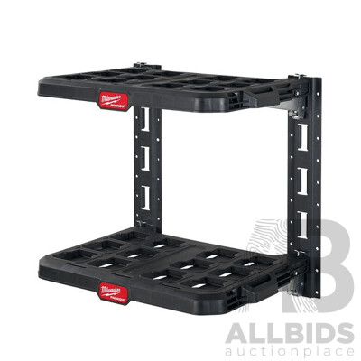 Milwaukee Packout Two Shelf Racking Unit - New Milwaukee Packout Two Shelf Racking Unit - New