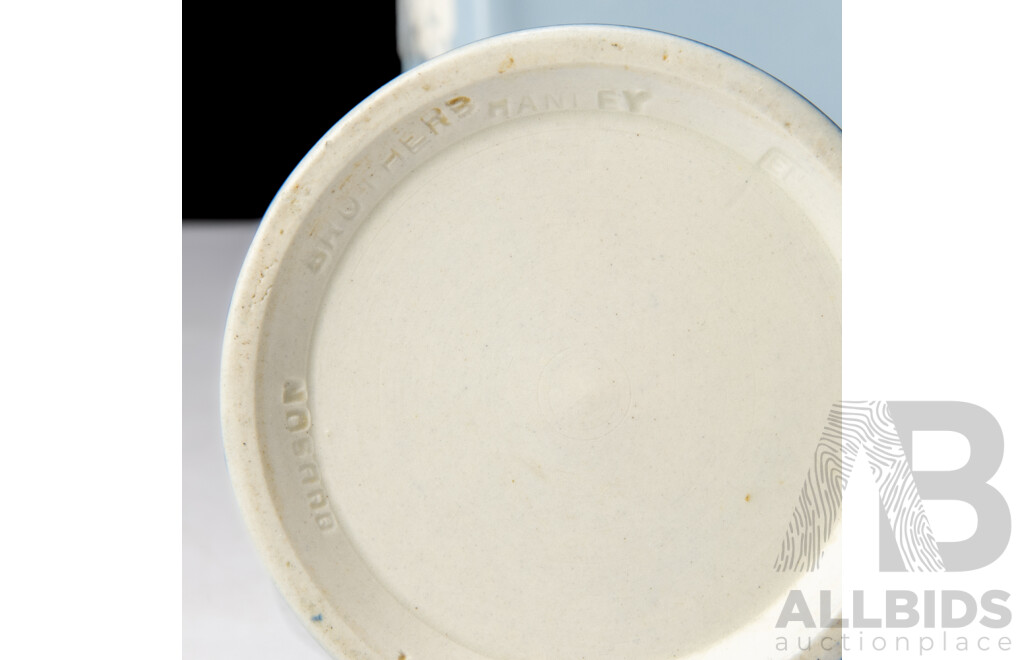 Two Pieces Vintage English Dudson Bros Blue and White Pieces Along with Wedgwood of Etruria Lidded Dish