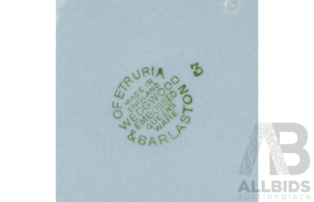 Two Pieces Vintage English Dudson Bros Blue and White Pieces Along with Wedgwood of Etruria Lidded Dish