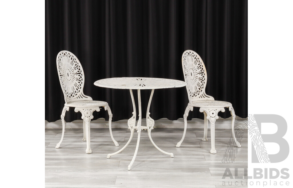 Painted Alloy Three Piece Garden Suite