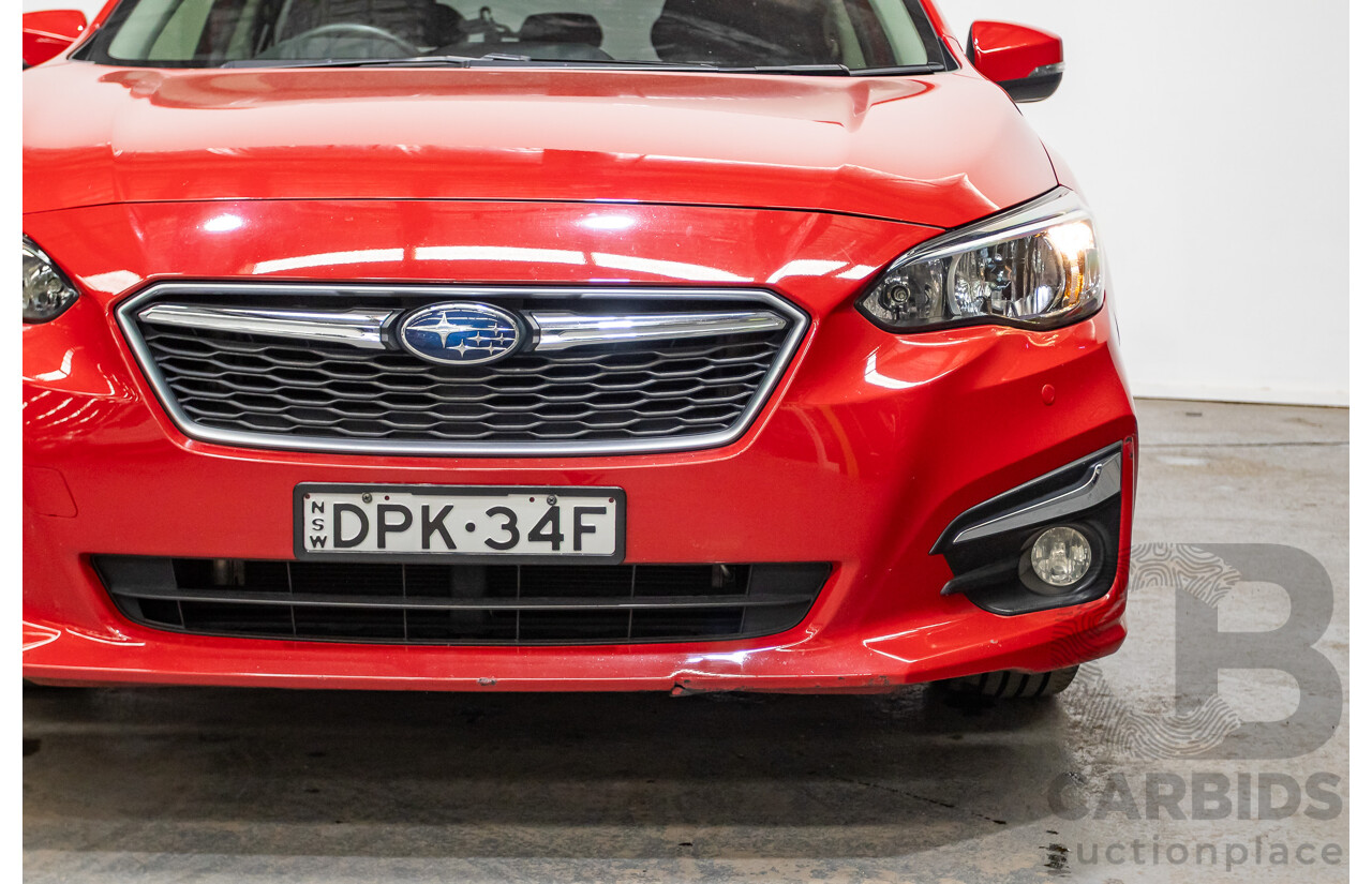 2/2017 Subaru Impreza 2.0i Premium (AWD) MY17 5d Hatchback Pure Red 2.0L