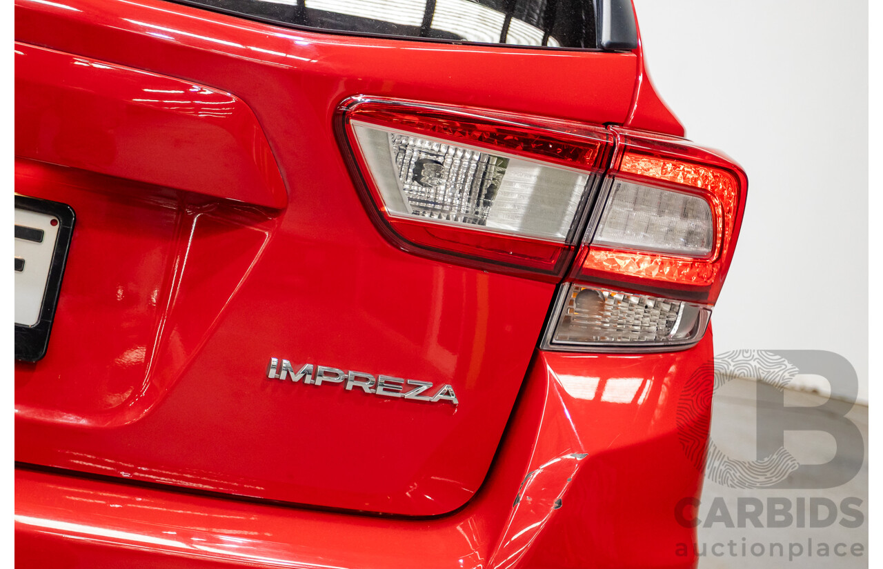 2/2017 Subaru Impreza 2.0i Premium (AWD) MY17 5d Hatchback Pure Red 2.0L