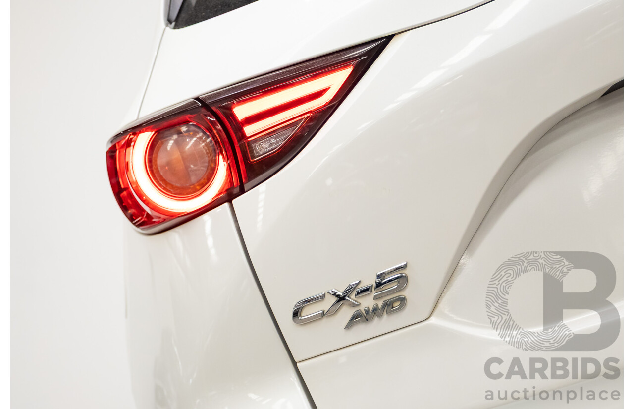 07/2018 Mazda CX-5 AKERA (AWD) MY18 (KF SERIES 2) 4D Wagon Snowflake White Pearl Turbo Diesel 2.2L