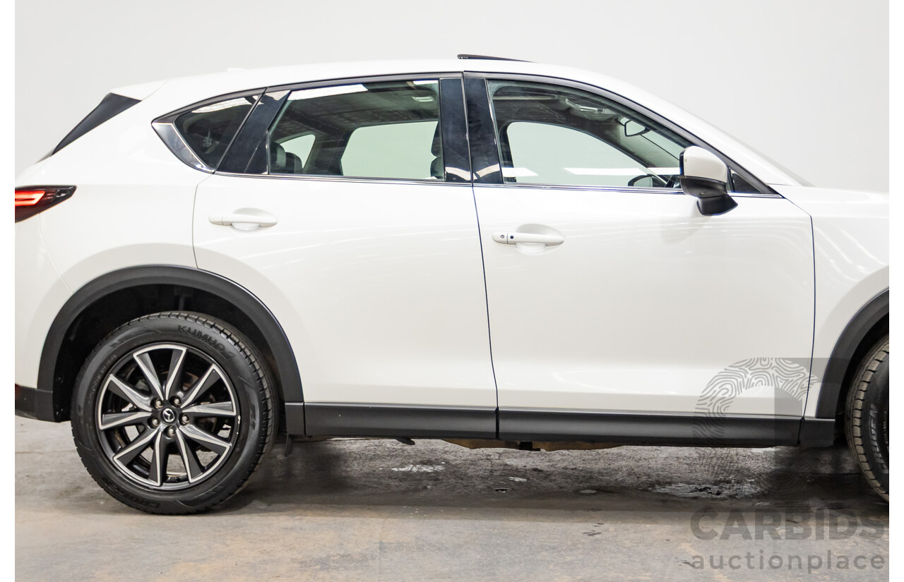 07/2018 Mazda CX-5 AKERA (AWD) MY18 (KF SERIES 2) 4D Wagon Snowflake White Pearl Turbo Diesel 2.2L