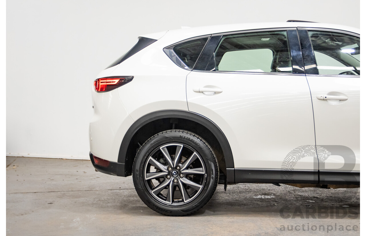 07/2018 Mazda CX-5 AKERA (AWD) MY18 (KF SERIES 2) 4D Wagon Snowflake White Pearl Turbo Diesel 2.2L