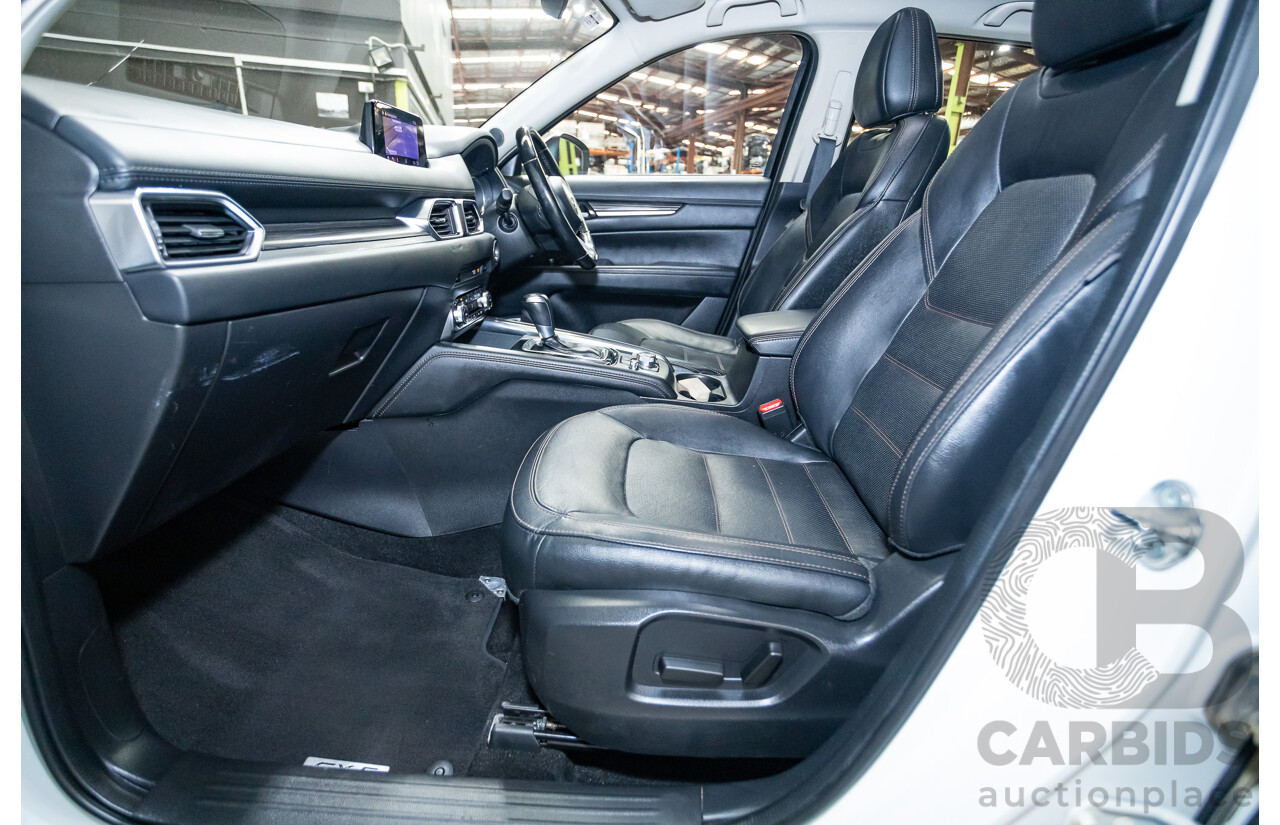 07/2018 Mazda CX-5 AKERA (AWD) MY18 (KF SERIES 2) 4D Wagon Snowflake White Pearl Turbo Diesel 2.2L