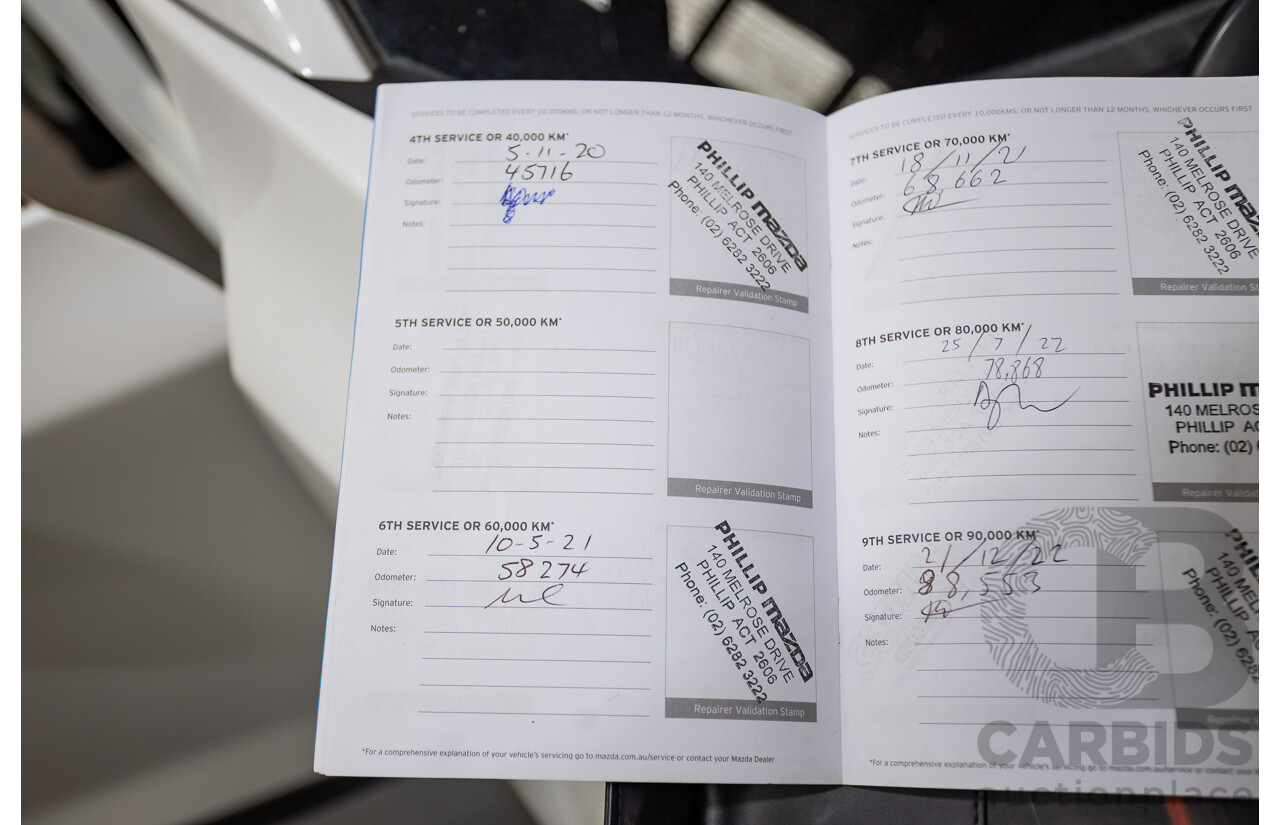 07/2018 Mazda CX-5 AKERA (AWD) MY18 (KF SERIES 2) 4D Wagon Snowflake White Pearl Turbo Diesel 2.2L