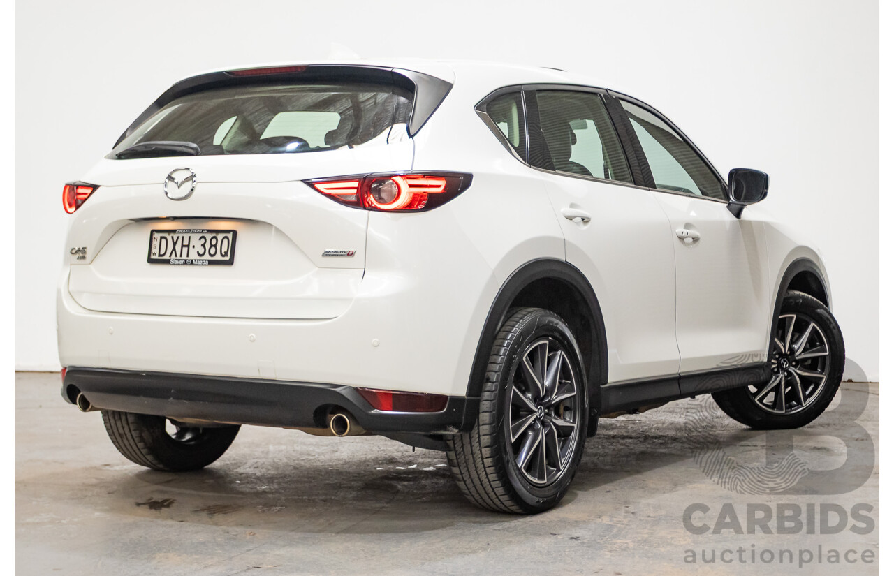 07/2018 Mazda CX-5 AKERA (AWD) MY18 (KF SERIES 2) 4D Wagon Snowflake White Pearl Turbo Diesel 2.2L
