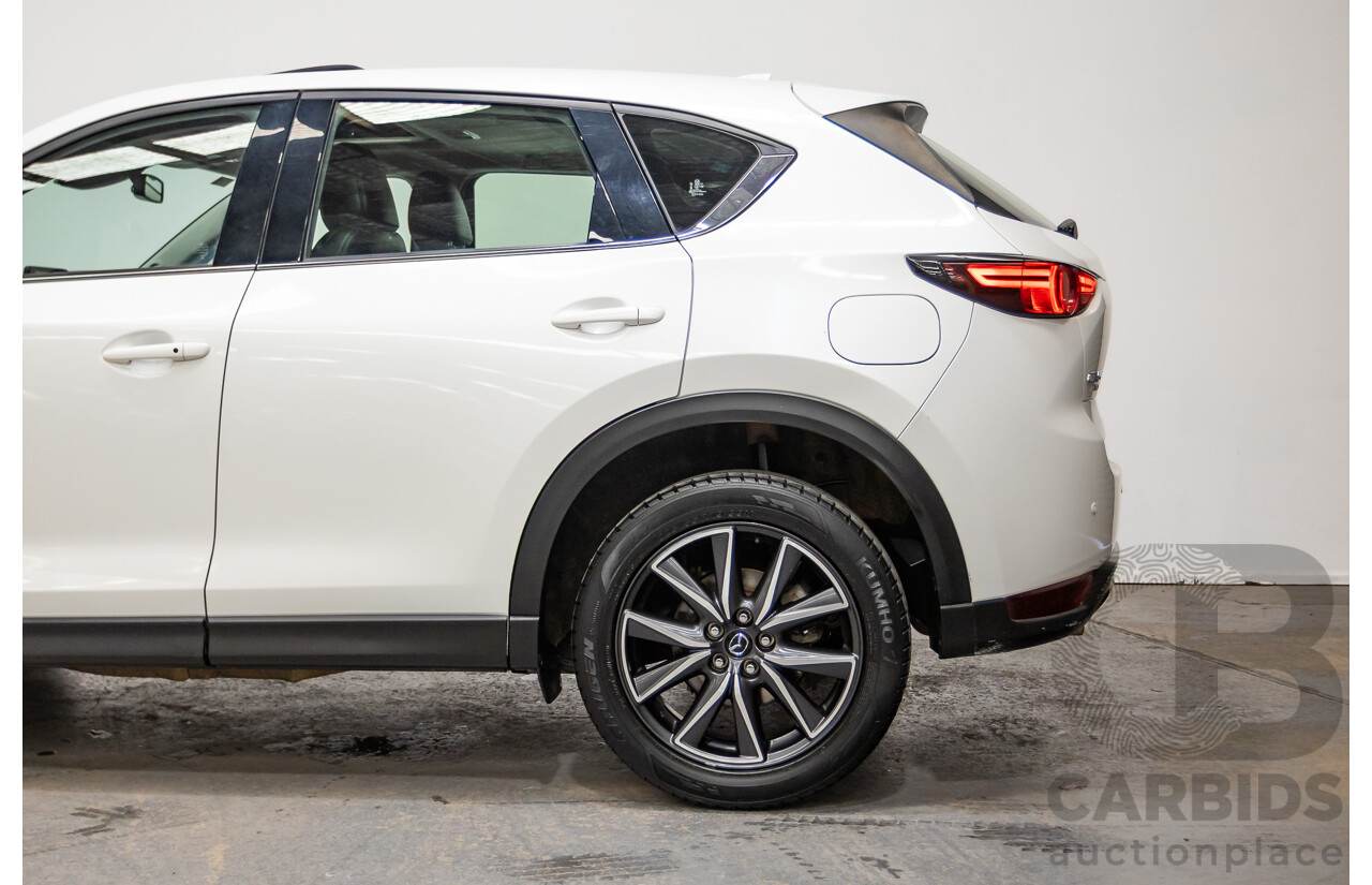 07/2018 Mazda CX-5 AKERA (AWD) MY18 (KF SERIES 2) 4D Wagon Snowflake White Pearl Turbo Diesel 2.2L